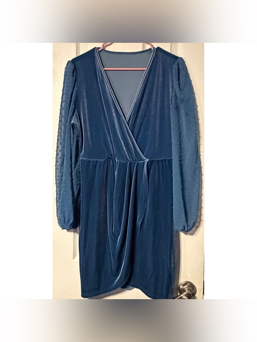 SHEIN curve women’s long sleeve dress blue 2XL